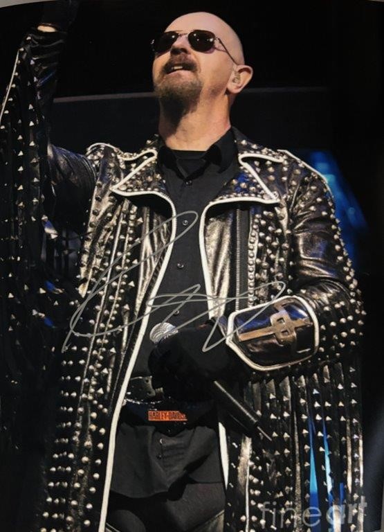 JUDAS PRIEST LEAD ROB HALFORD CONCERT SIGNED PHOTO