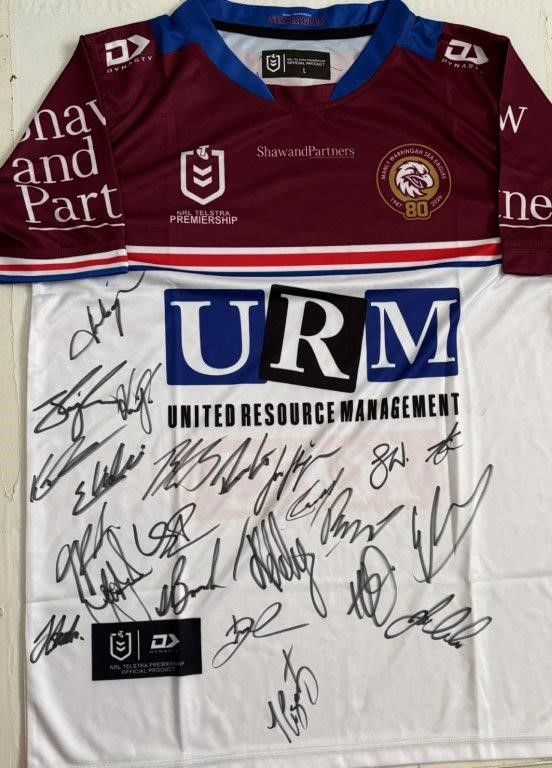 MANLY SEAEAGLES 2026 SQUAD SIGNED JERSEY