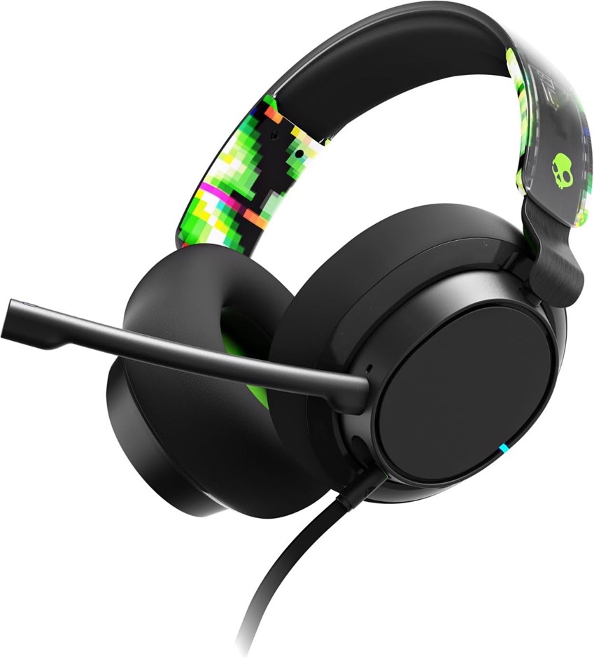 SKULLCANDY SLYR Pro Multi-Platform Over-Ear Wired Gaming Headset, Green Bu