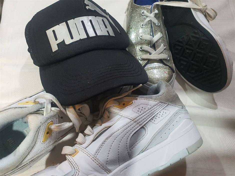 Puma US 5 , Cap , Converse 23cm . All Minor Use as New . Others