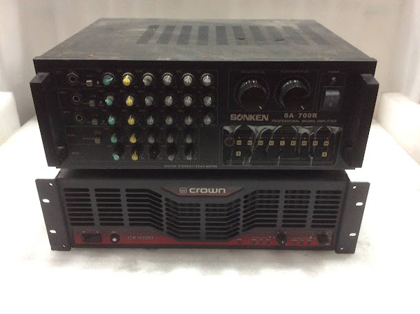 Sonken SA-700R Professional Amplifier&Crown CE1000 Amplifier (Lot of 2)