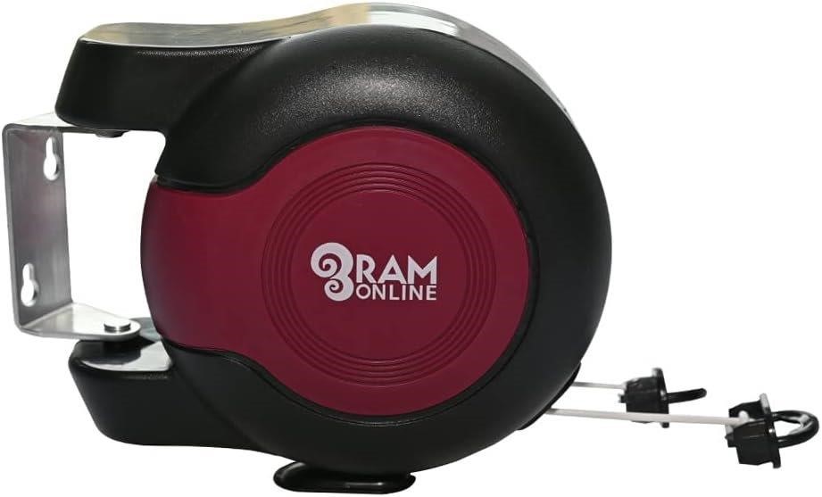 Ram 30 metre Retractable Reel Clothes Lines Washing Line with Twin Cable -