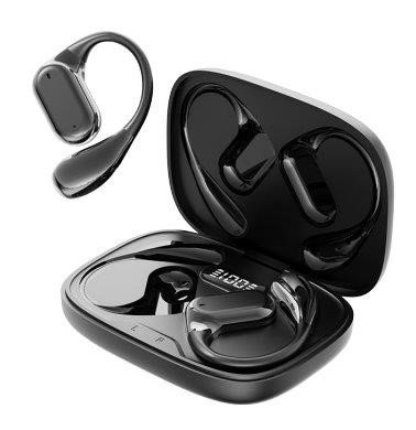 OPEN EAR HEADPHONES WITH EARHOOKS WIRELESS EARBUDS (WITH DIGITAL DISPLAY, B