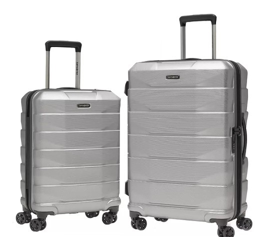 SAMSONITE Xlite NXT Hardside 2-Piece Luggage Set, Silver, Medium: 61cm, Sma