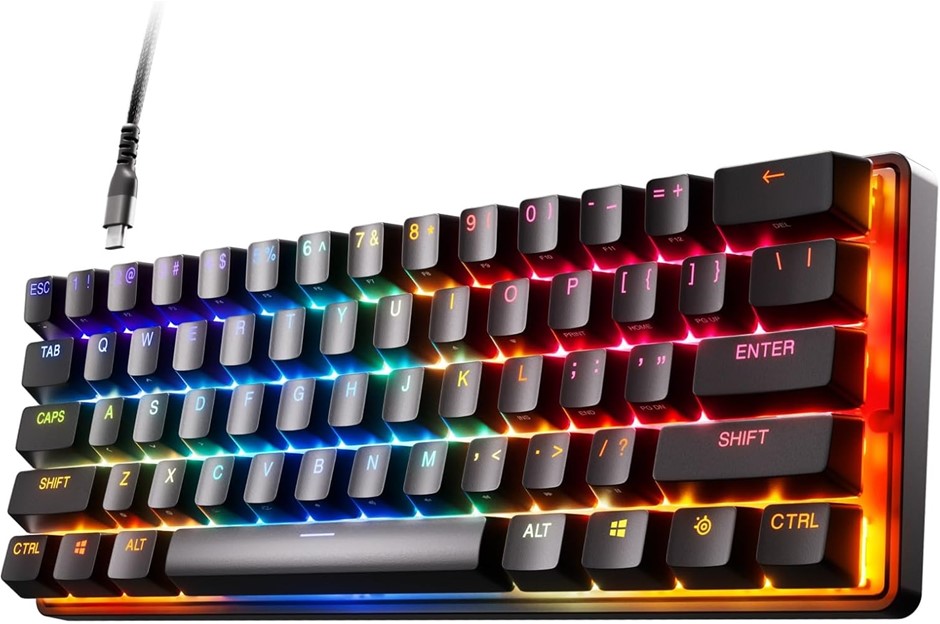 STEELSERIES Apex Pro Mini HyperMagnetic Gaming Keyboard, Adjustable Actuati