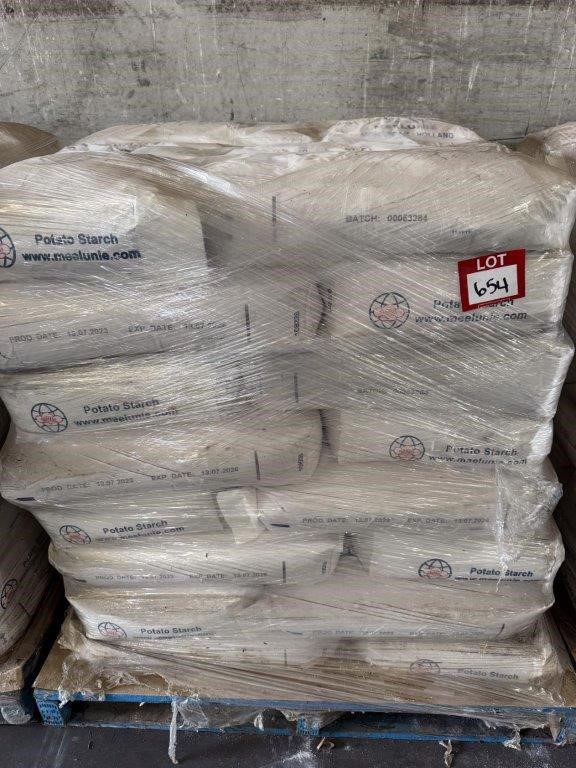 Approx. 32 x MEELUNIE World Flower Potato Starch 25kg bags