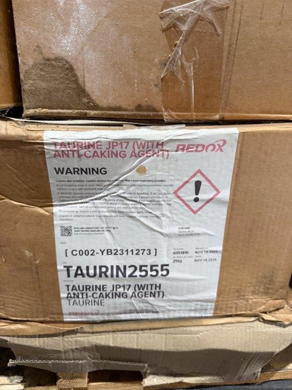 Approx. 16 x REDOX Taurin 2555 25kg Bags