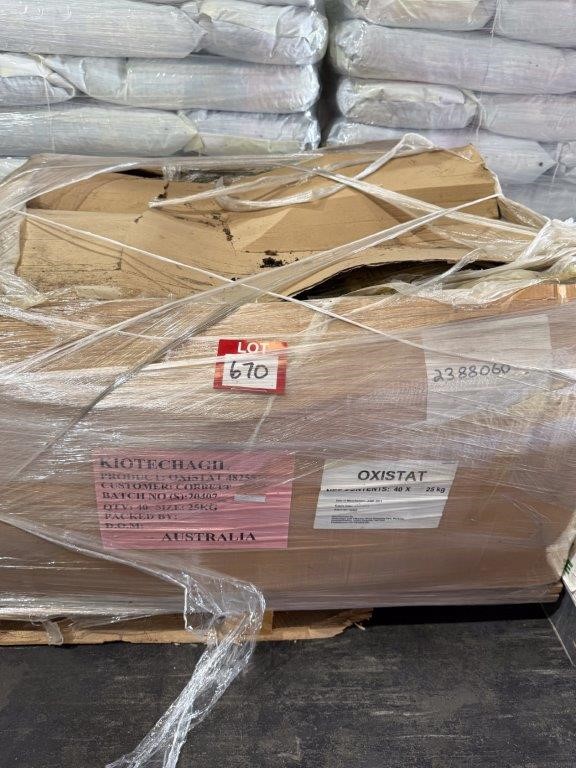 Approx. 20 x KIOTECHAGIL Oxistat Powder 25kg Bags