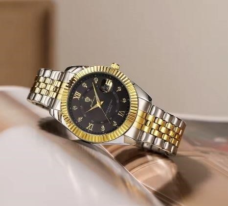 High Quality Simulated Diamond Men's Quartz Watch