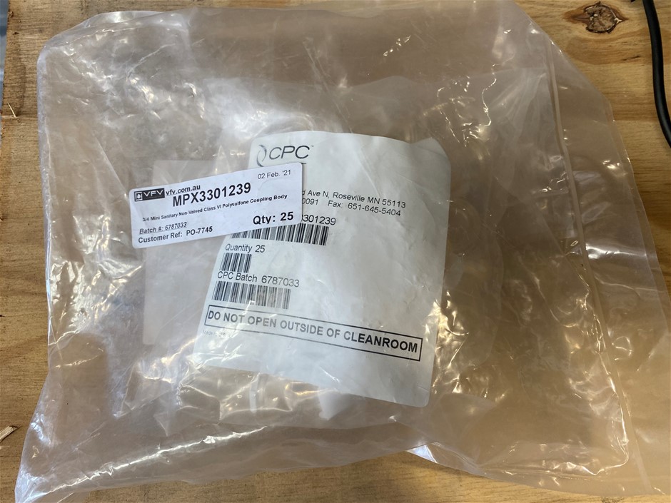 3/4" Mini Sanitary Non-Valved Class IV Coupling Body (PS)