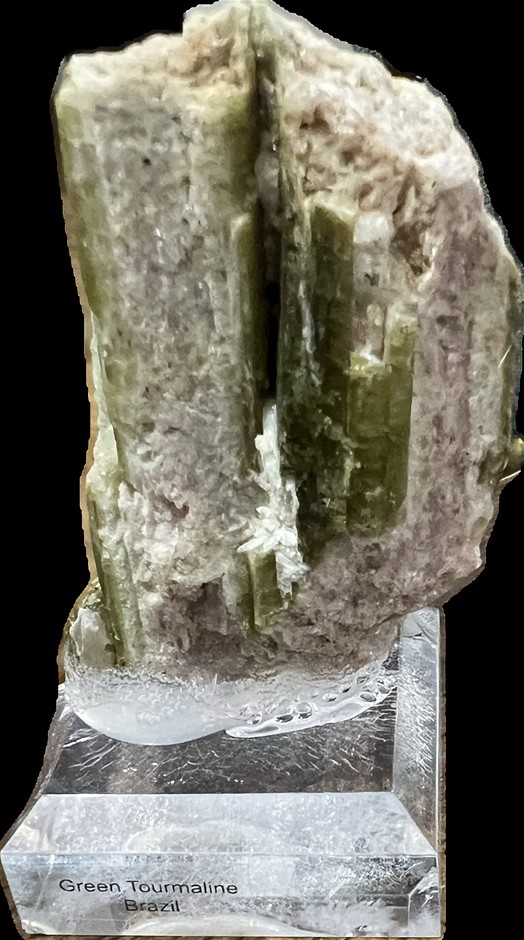 Rare Brazil mine Green tourmaline Mineral specimen
