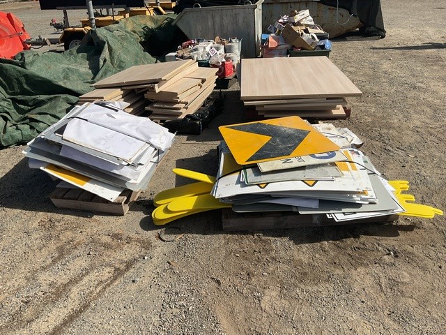 2 Pallets Of Assorted Signs
