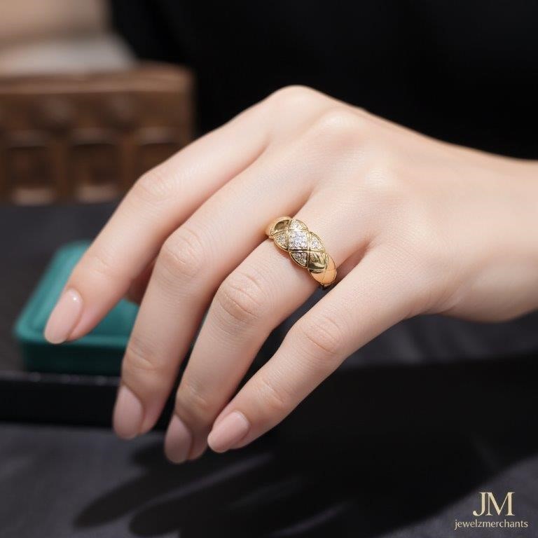 18K/Italy  Gold Filled Ring -(stamped 18K/Italy)-Warranty Quality