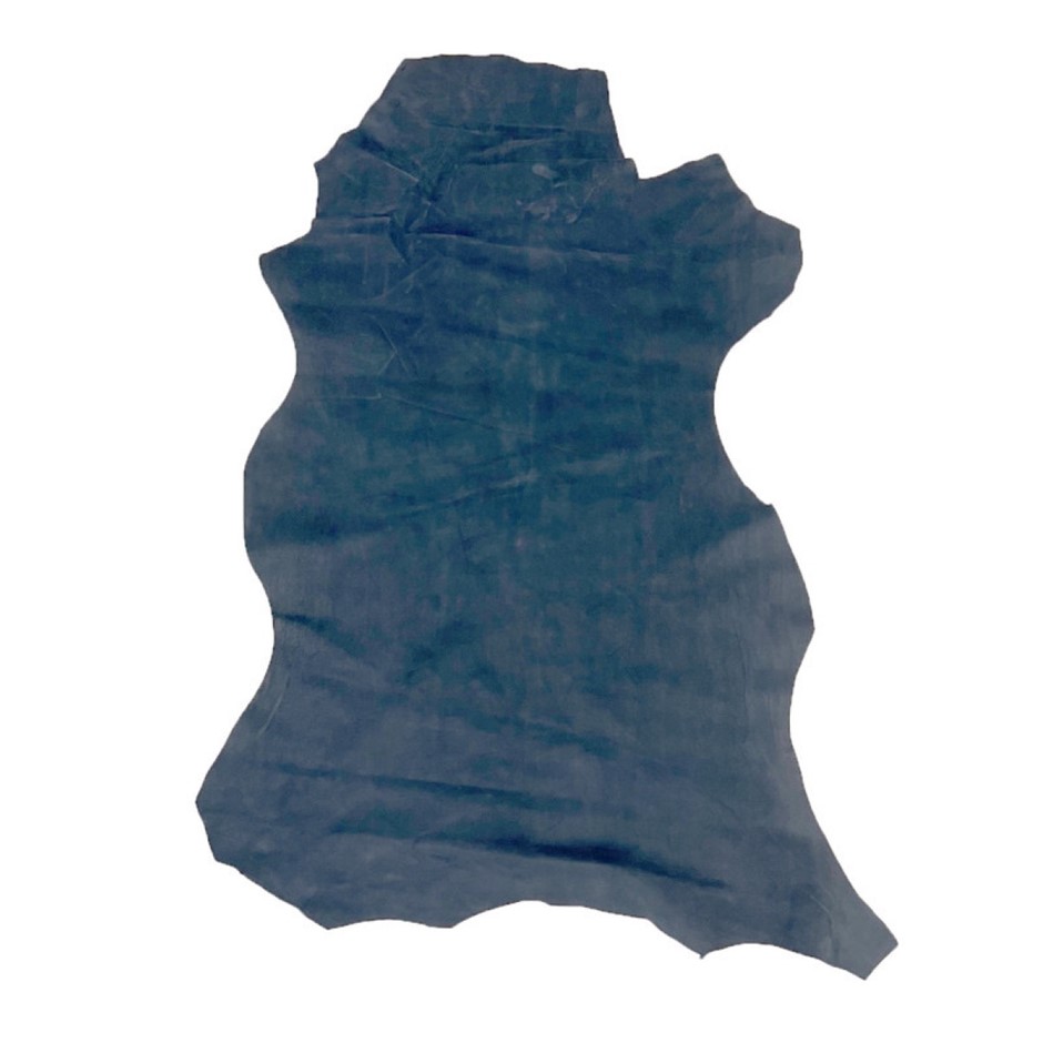 7sqft Top Grade Navy Colour NuBuck Lambskin Leather Hide