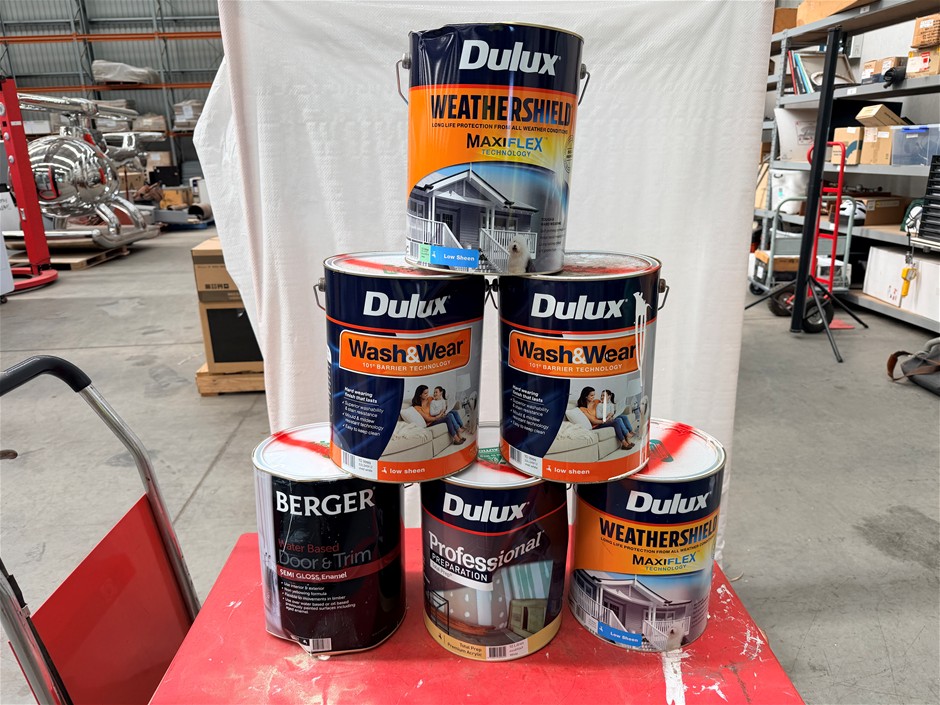 Assorted 10Lt Tins of Paint x 6