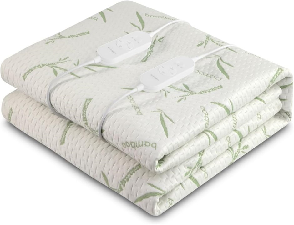 GOLDAIR Smart Wi-Fi Bamboo Electric Blanket, Queen. NB: Faulty Remote, Does