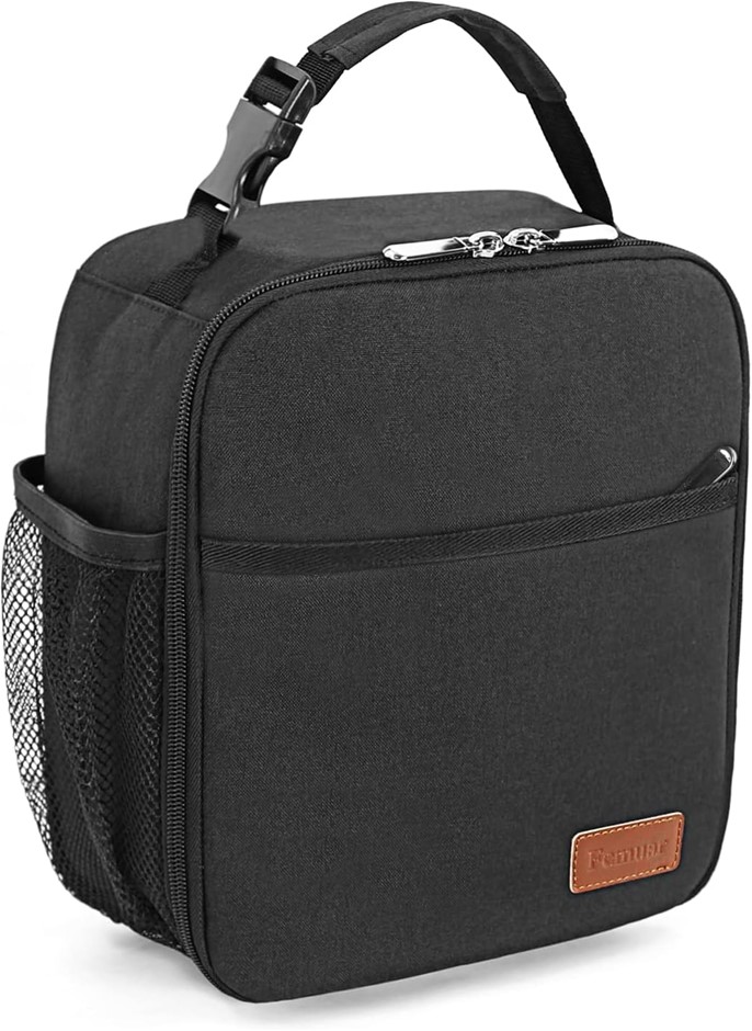 FEMUAR Portable Lunch Tote, Black