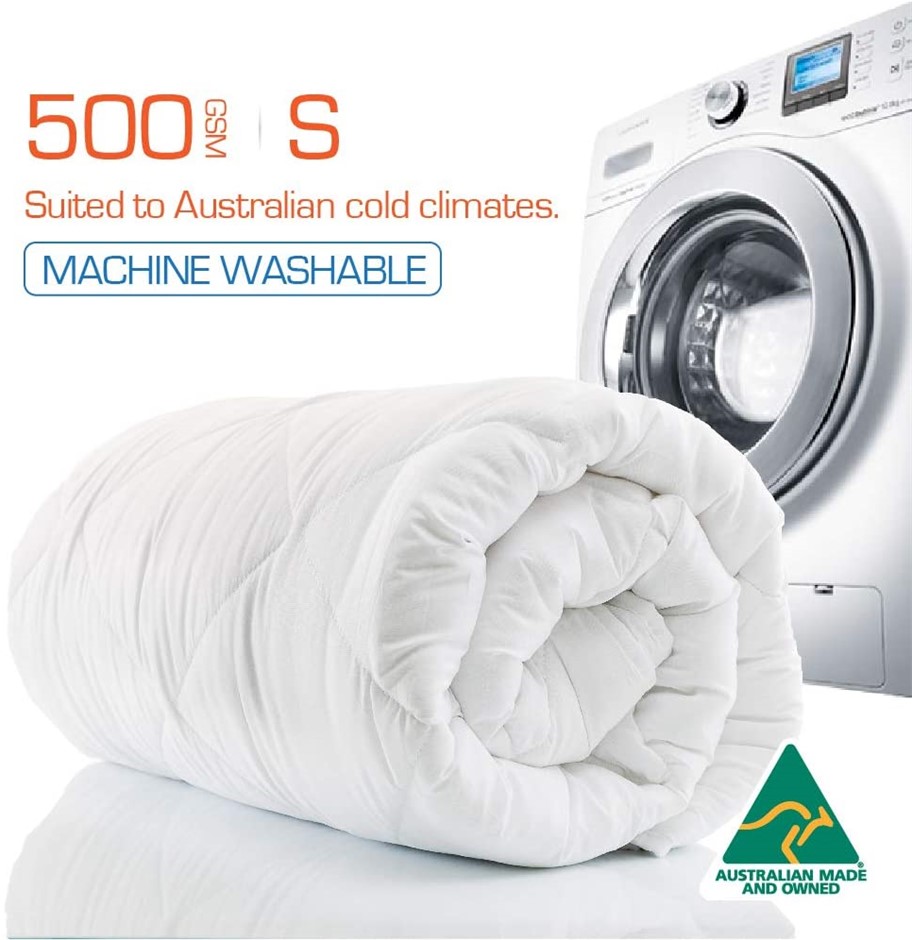 WOOLCOMFORT Australian Made Washable Merino Wool Quilt/ Doona/ Duvet, 500GS