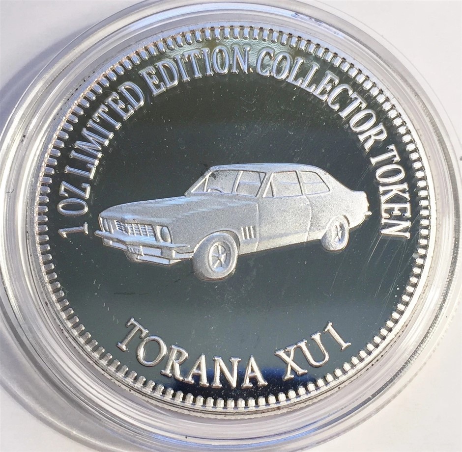 NEW 2016 "TORANA XU1" M/Car  1-0z HSE 999 Fine Silver Coin LTD 2,500