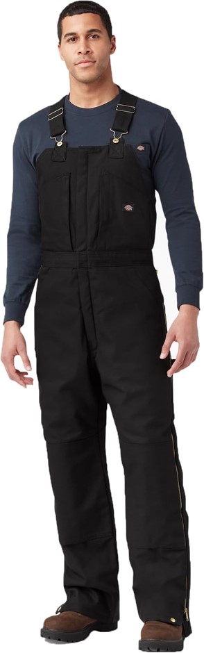 DICKIES Men's Insulated Bib Overalls, Size M R, Black, TB839BK. Buyers Not