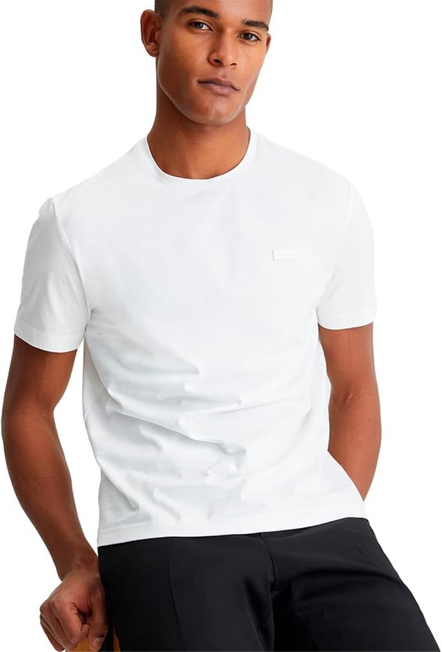 CALVIN KLEIN Men's Smooth Cotton T-Shirt, Size XS, Bright White, K10K112229