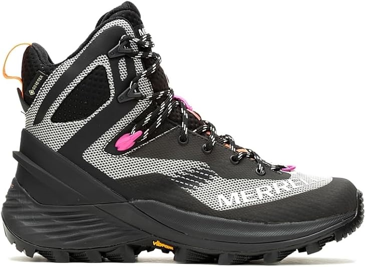 MERRELL Women's Rogue Hiker Mid GTX Hiking Boot, US7.5/EU38, Black/White, J