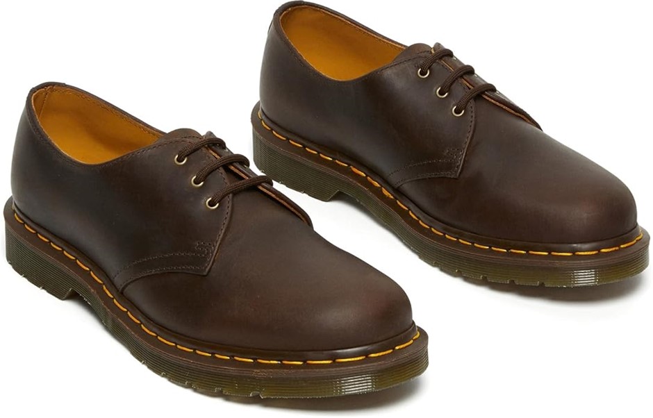 DR. MARTENS Unisex 1461 3-Eye Oxford Shoe, UK 7/US M8W9, Dark Brown Crazy H