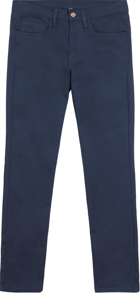 NAUTICA Boys' 5-Pocket Flat Front Pant, Size 12 Husky, 410 Navy. RRP: $44.