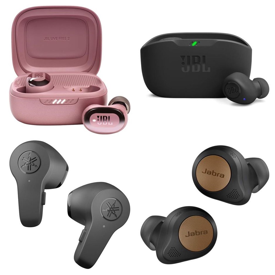 4 x Assorted Wireless Earbuds. 1 x JBL Live Free 2 Rose. 1 x JBL Wave Black