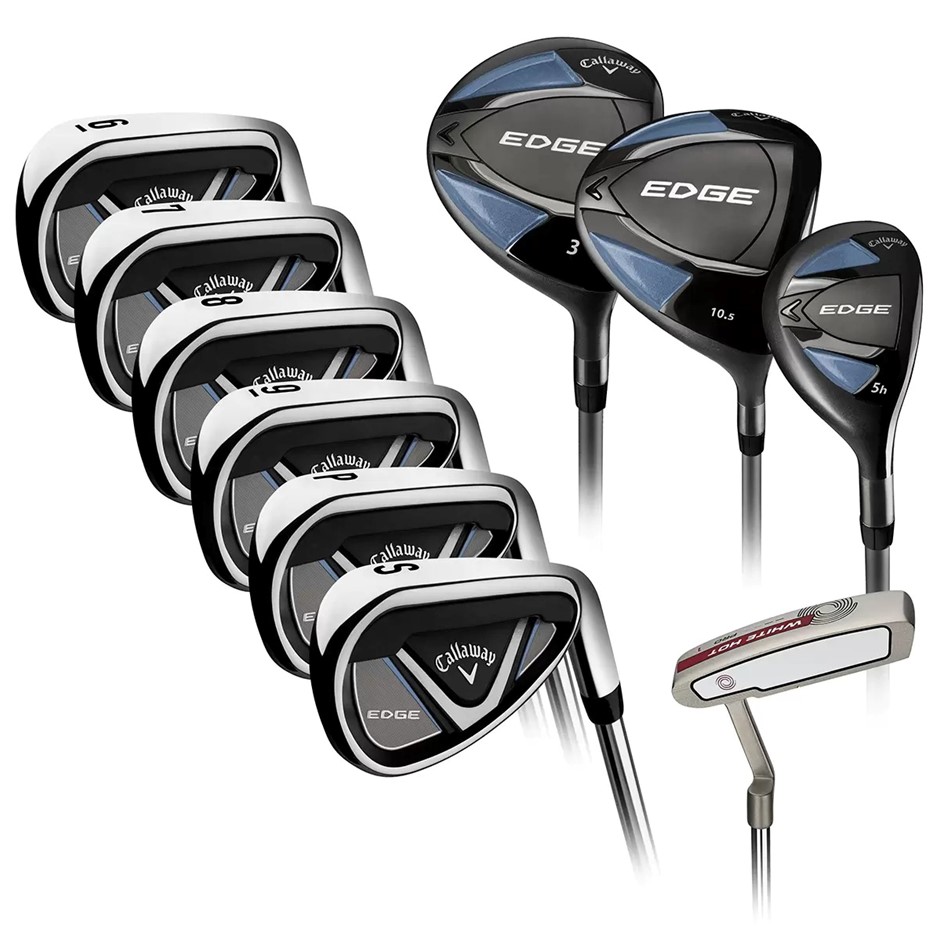 CALLAWAY Edge Men's 10 Piece Right Handed Stiff Flex Golf Club Set.