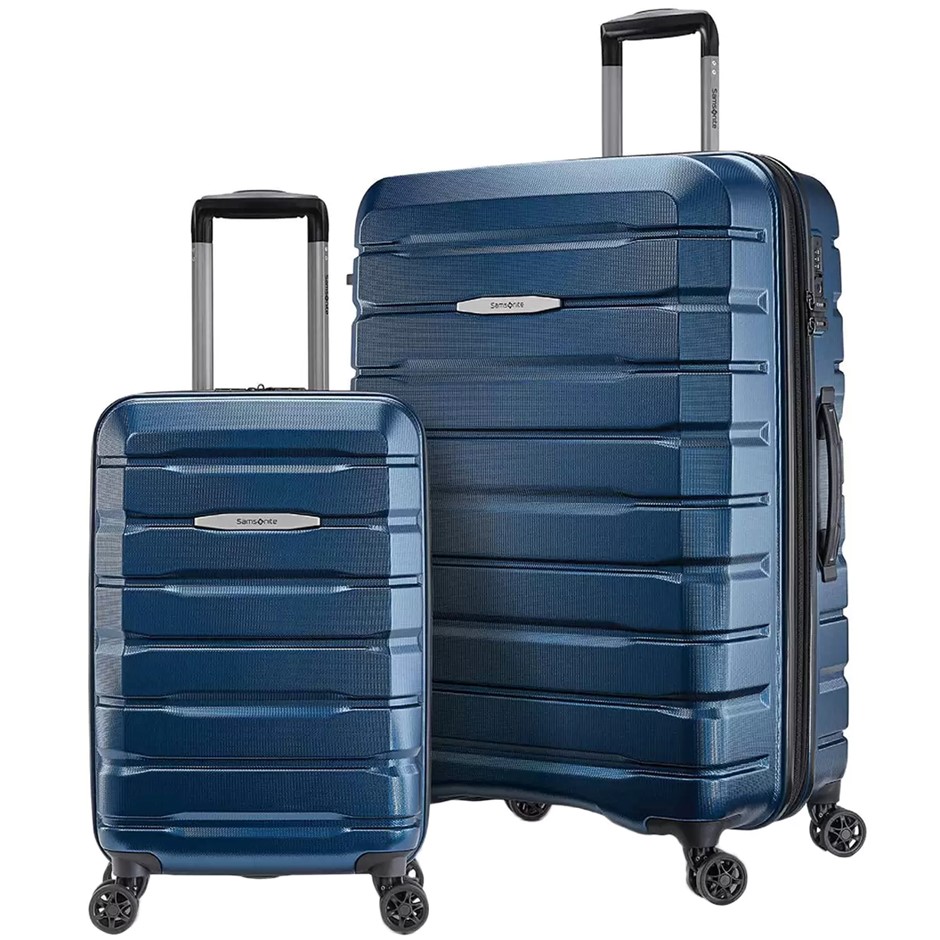 SAMSONITE Tech Two 2-Piece Hardside Luggage Set, Blue, Small:  50.8, Large: