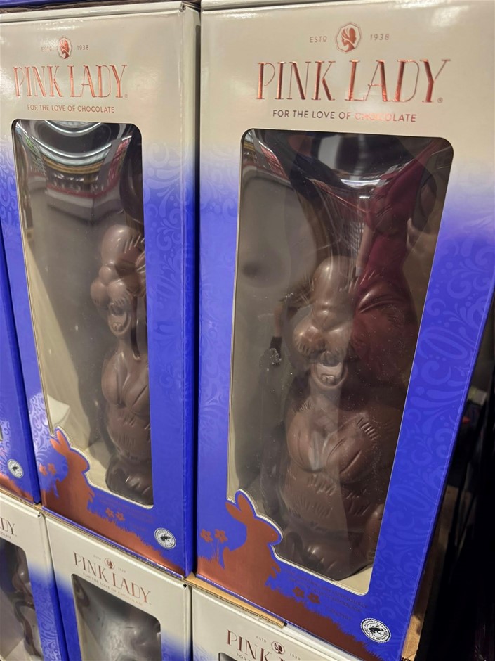 3 x PINK LADY Giant Rabbit Chocolate, 1.2kg. N.B: All chocolate rabbits are
