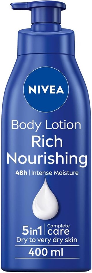 3 x NIVEA Rich Nourishing Body Lotion, 400ml.