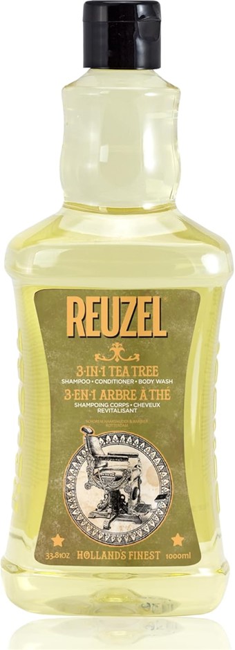 REUZEL 3-In-1 Tea Tree Shampoo, Cleanses Hair and Body, Soothes and Moistur