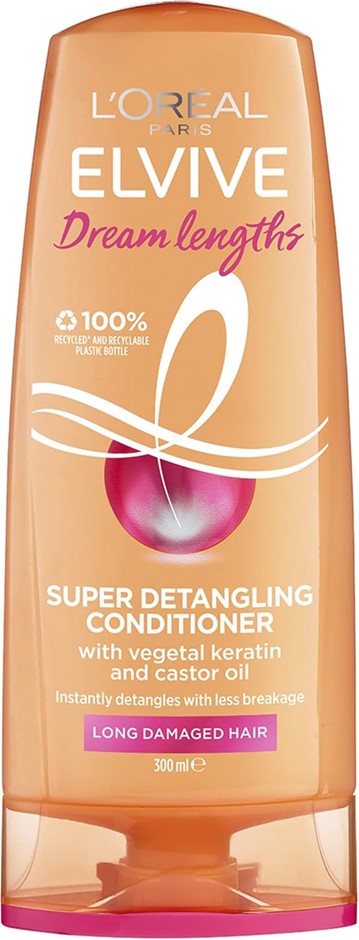 2 x L'OREAL Paris Dream Lengths Super Detangling Conditioner, 300ml. N.B: D