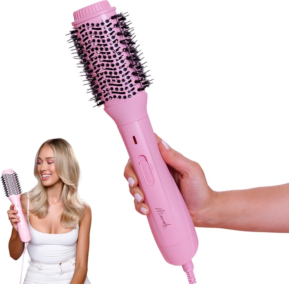 MERMADE Hair Blow Dry Brush, Pink.