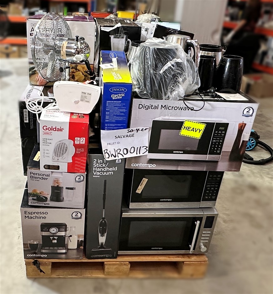 Approx. 30 Electronics/Appliances: Digital Microwaves, Air Fryers, Garment