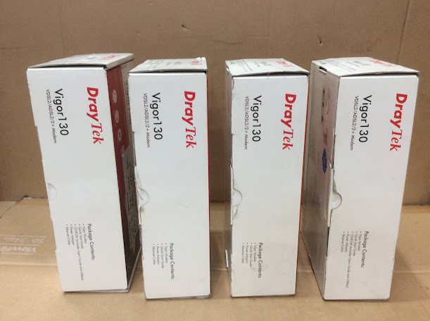 DrayTek Vigor130 VDSL2/ADSL2/2+ Modem (Lot of 4)
