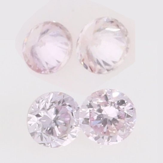 0.024ct (4pcs) Fancy Pink Diamonds. WA Origin