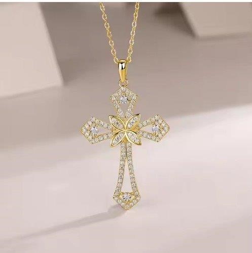 Moissanite GRA Pendant in 18k Real Yellow Gold -S925
