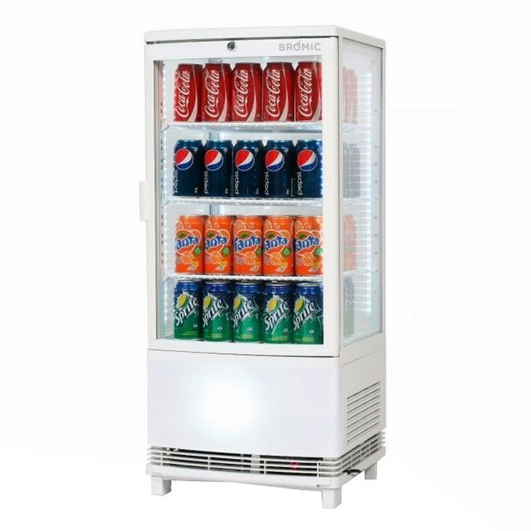 Bromic CT0080G4WC Curved Glass Countertop Beverage Fridge, 80 Litres