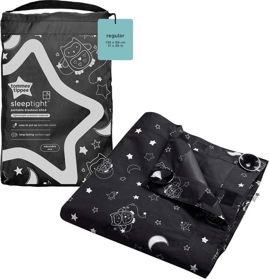 TOMMEE TIPPEE Sleeptime Portable Blackout Blind with Suction Cups, Adjustab