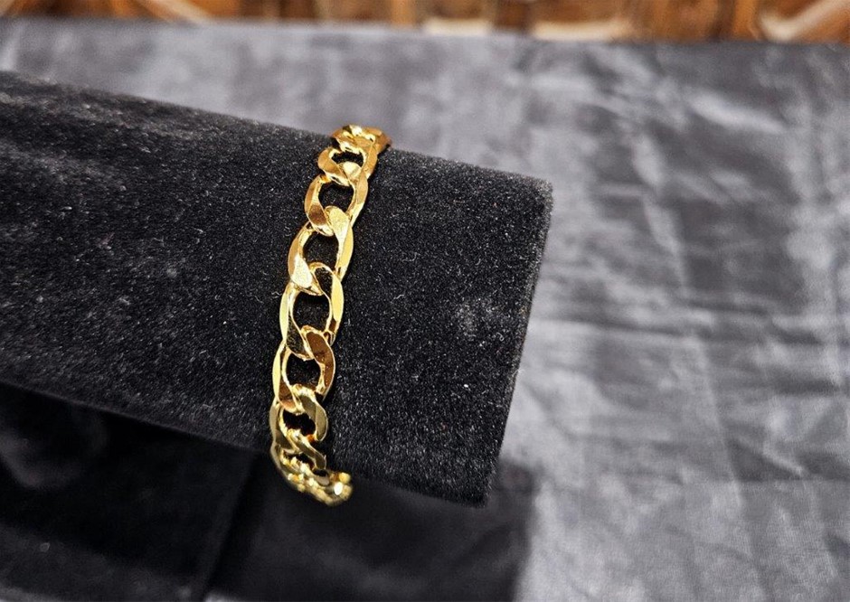 18k Italy Stamped Yellow Gold Filled Bracelet-Quality Guarantee-20cm