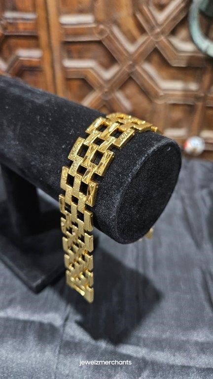 18k Italy Stamped Yellow Gold Filled Bracelet-Quality Guarantee-20cm