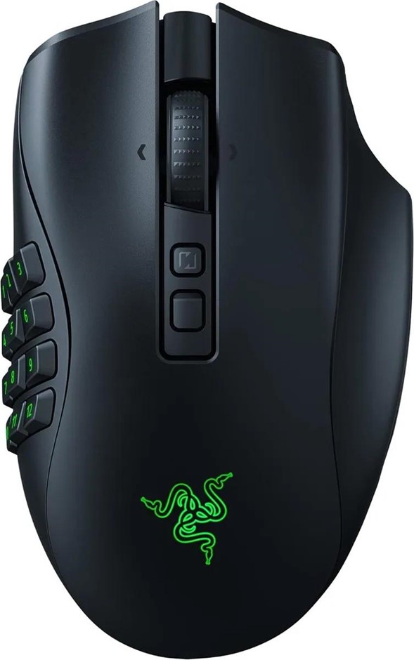 RAZER Naga V2 Pro Wireless Gaming Mouse: Interchangeable Side Plate w/ 2, 6