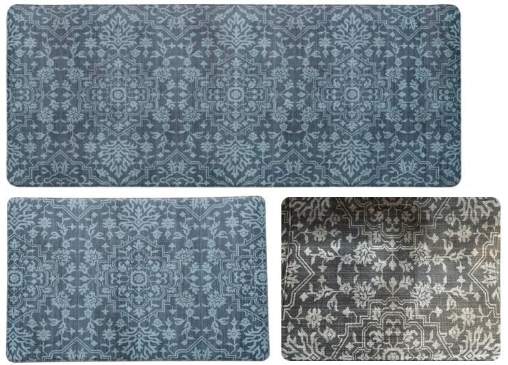 BUNDLE of 2: SERELENA Wellness Mats (2-Pack, Castle Hill Navy, 60.96 x 152.