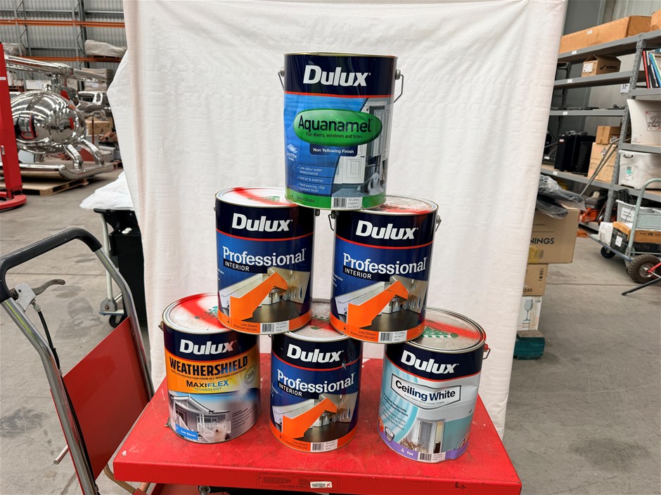 Assorted 10Lt Tins of Paint x 6