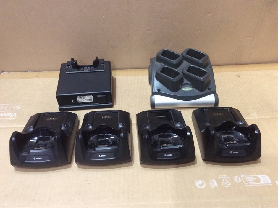 Zebra CRD5500-1000 Single + Symbol SAC9000-4000 Battery Charger (Lot of 6)
