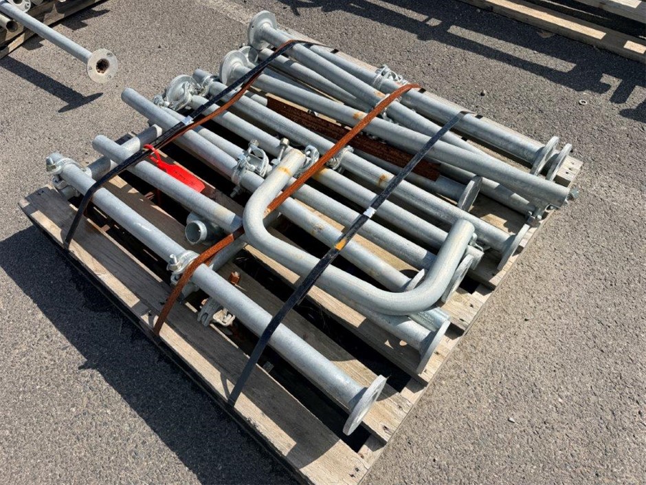 Pallet Of Assorted Steel Railing Components