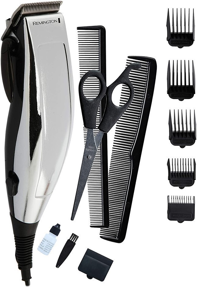 REMINGTON Personal Haircut Kit, HC70A, Corded, 12-Piece Pack: Hair Clipper,